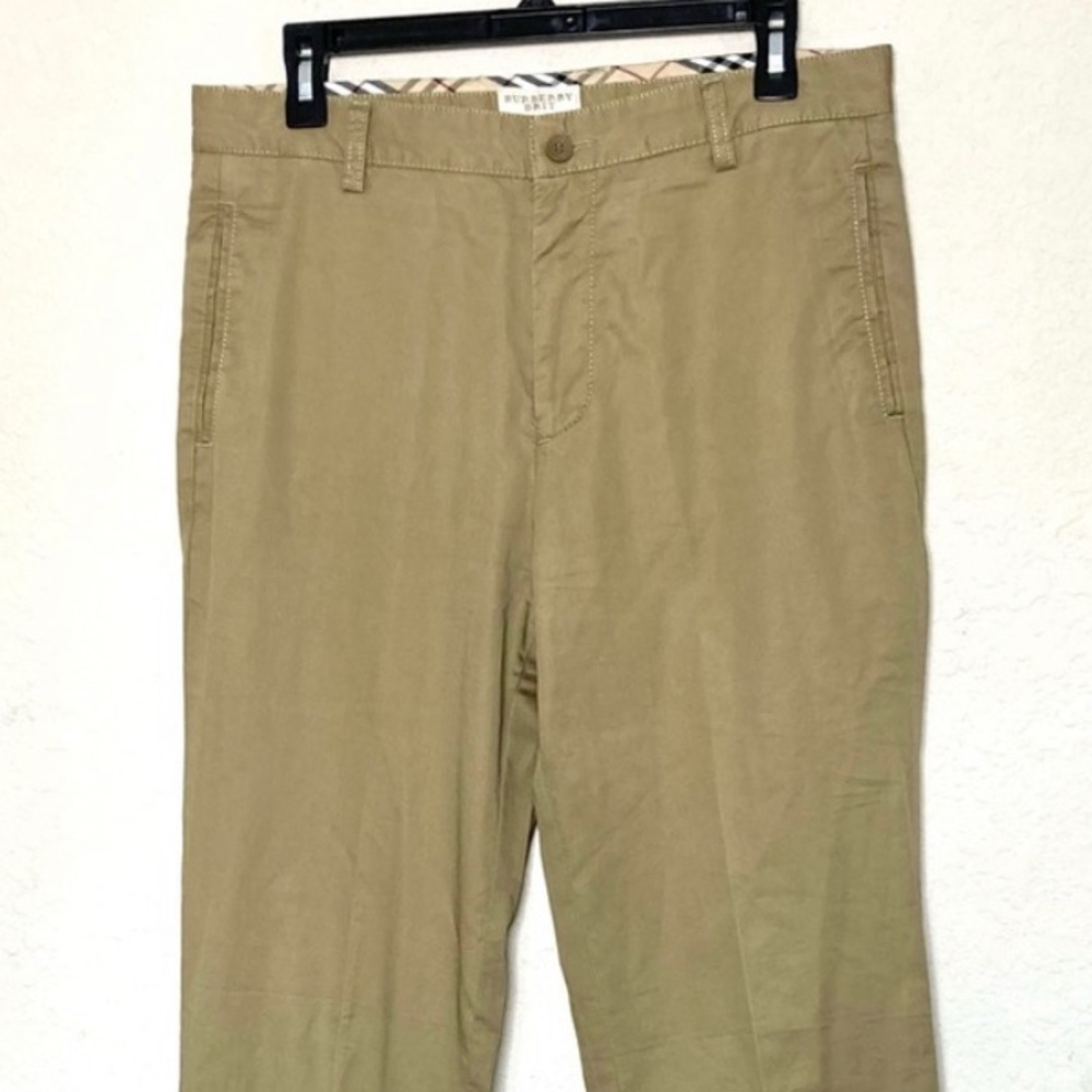 BURBERRY Brit Trousers Pants Slacks Khaki Chinos Cotton business work nova check
